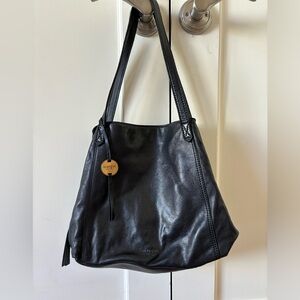 Margot Genuine Leather Black Shoulder Purse